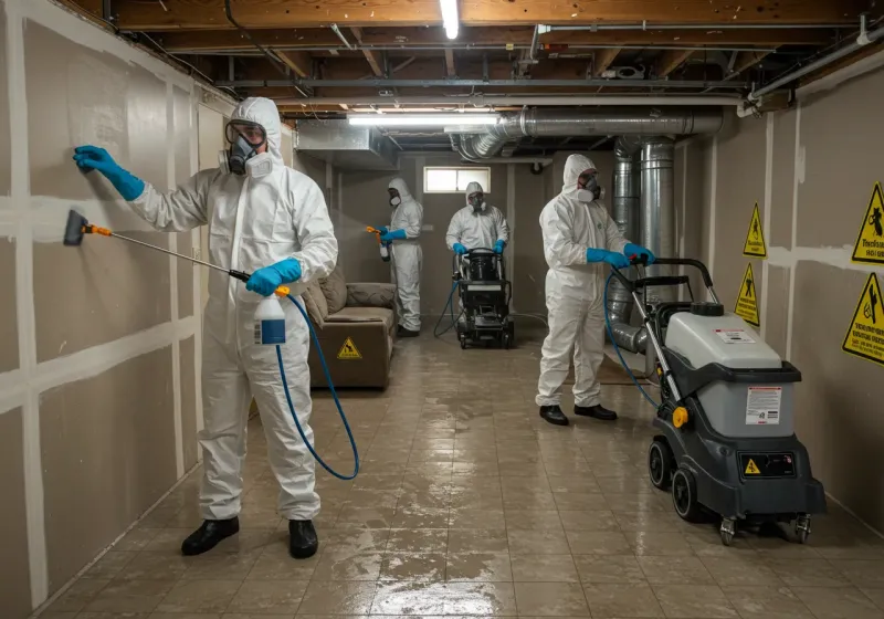 Basement Moisture Removal and Structural Drying process in Woodstock, AL